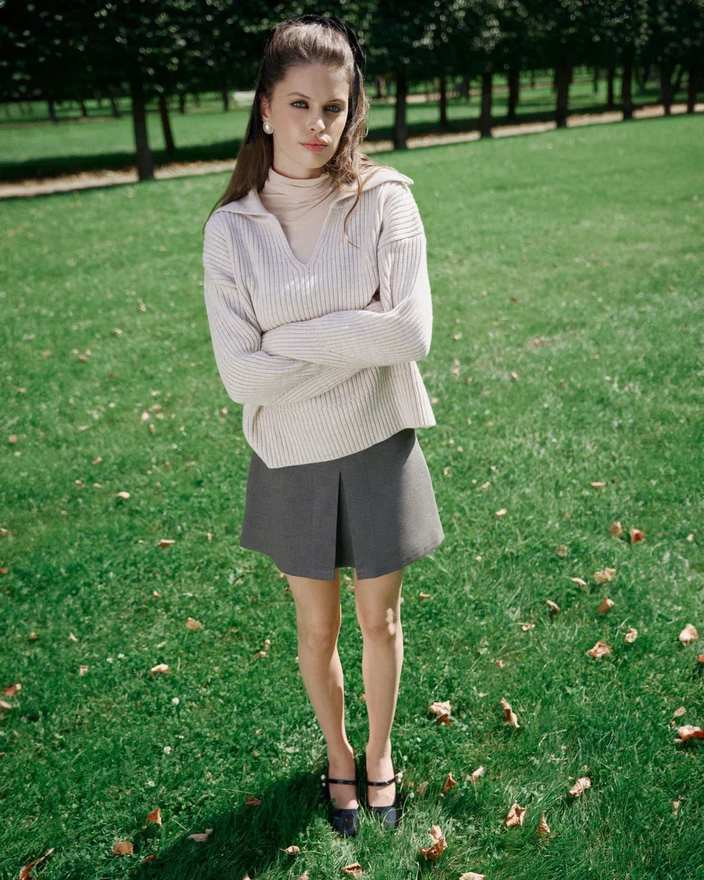 Pleated Mini Skirt