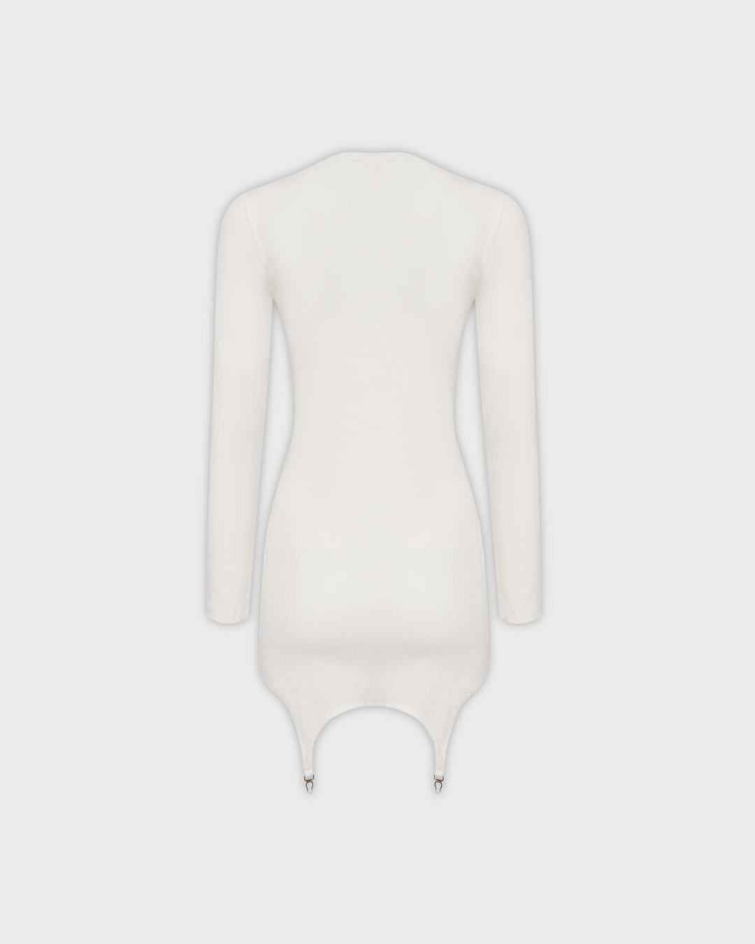 White Bodycon Dress with Straps