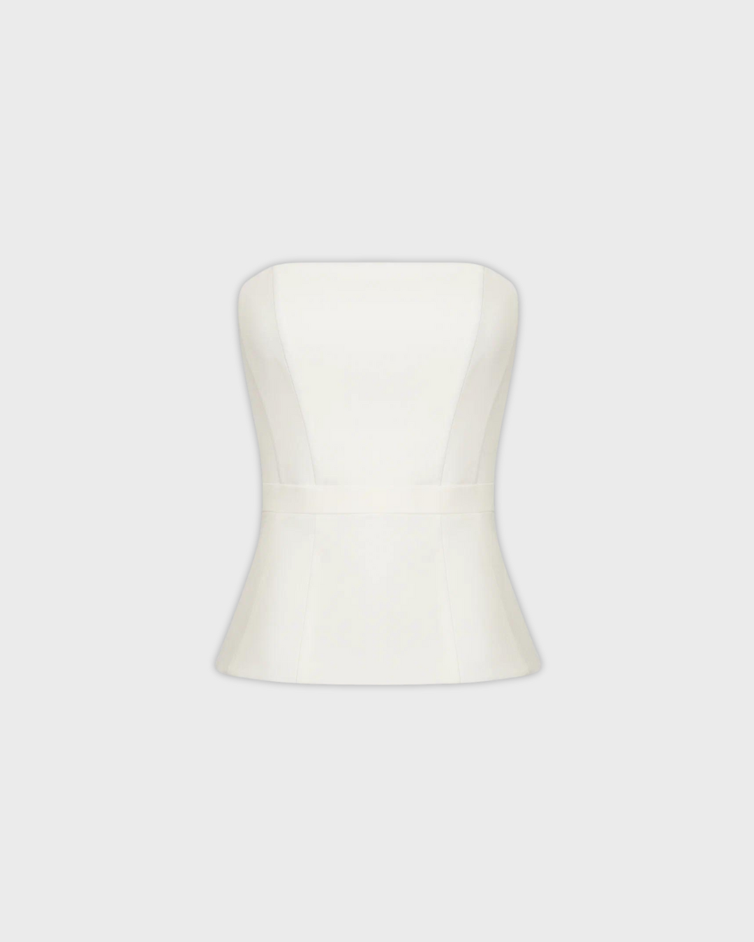 Basic Milk-Colored Corset with Boning