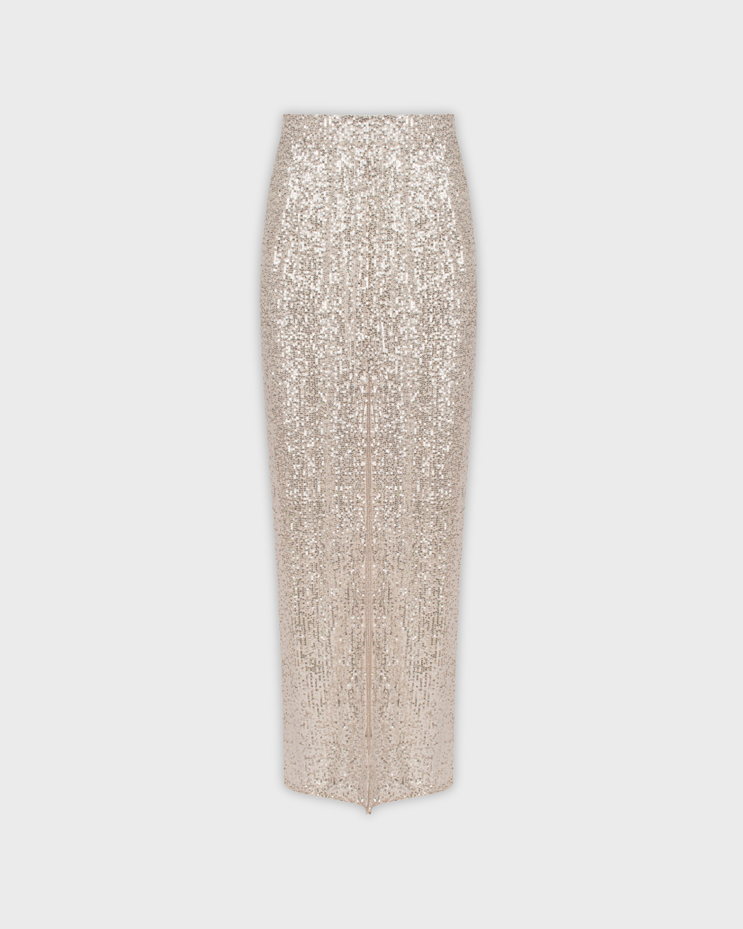 Maxi Sequin Skirt in Silver