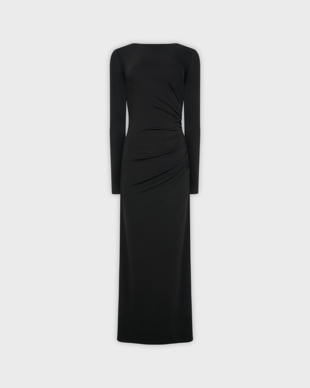 Black Maxi Dress with Draping