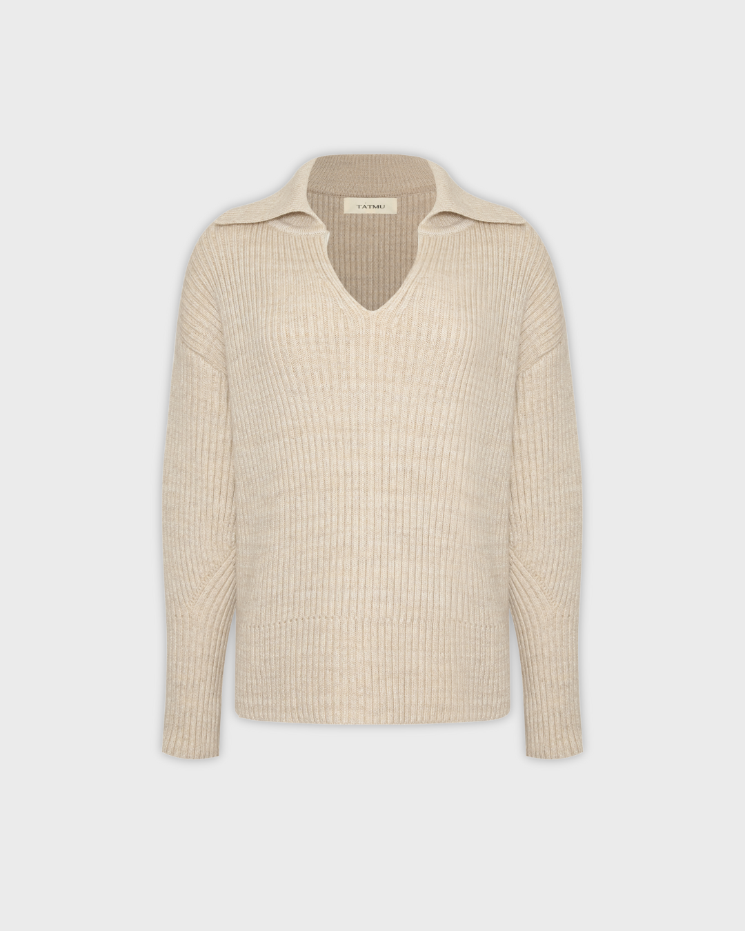 Merino Wool Polo Sweater